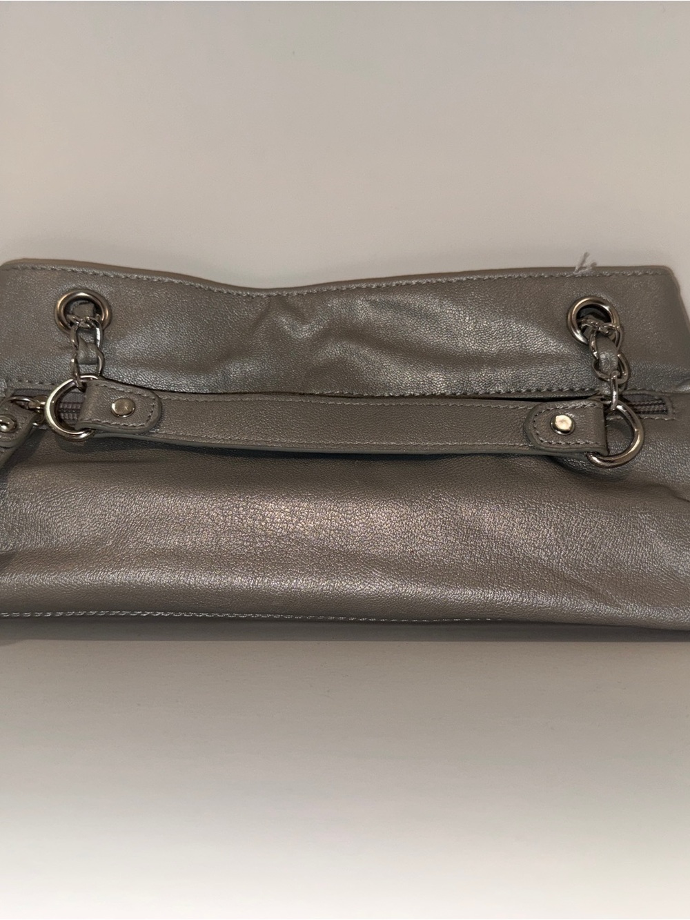 Silver Chain-Handle Shoulder Bag - Picture 3 of 8